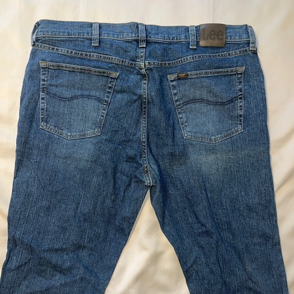 Lee Dark Wash Jeans Straight Leg Size 44X30 - Picture 2 of 7